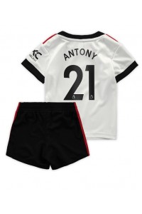 Fotbalové Dres Manchester United Antony #21 Dětské Venkovní Oblečení 2022-23 Krátký Rukáv (+ trenýrky)